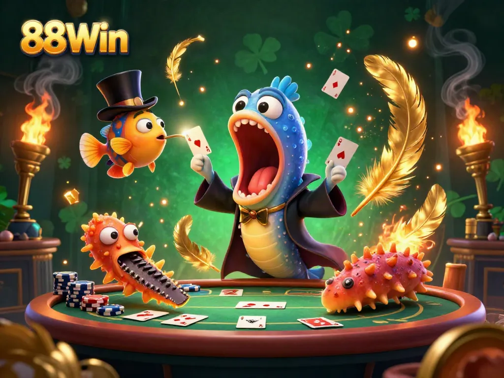 Experience thrilling card tricks and magic with 88Win in an enchanting casino setting filled with excitement.