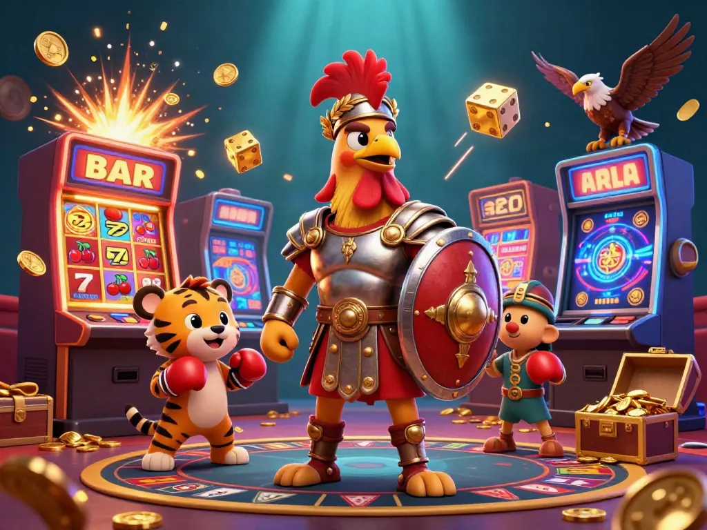 Experience Non gamstop casinos UK with thrilling 3D illustrations of gambling elements and characters.
