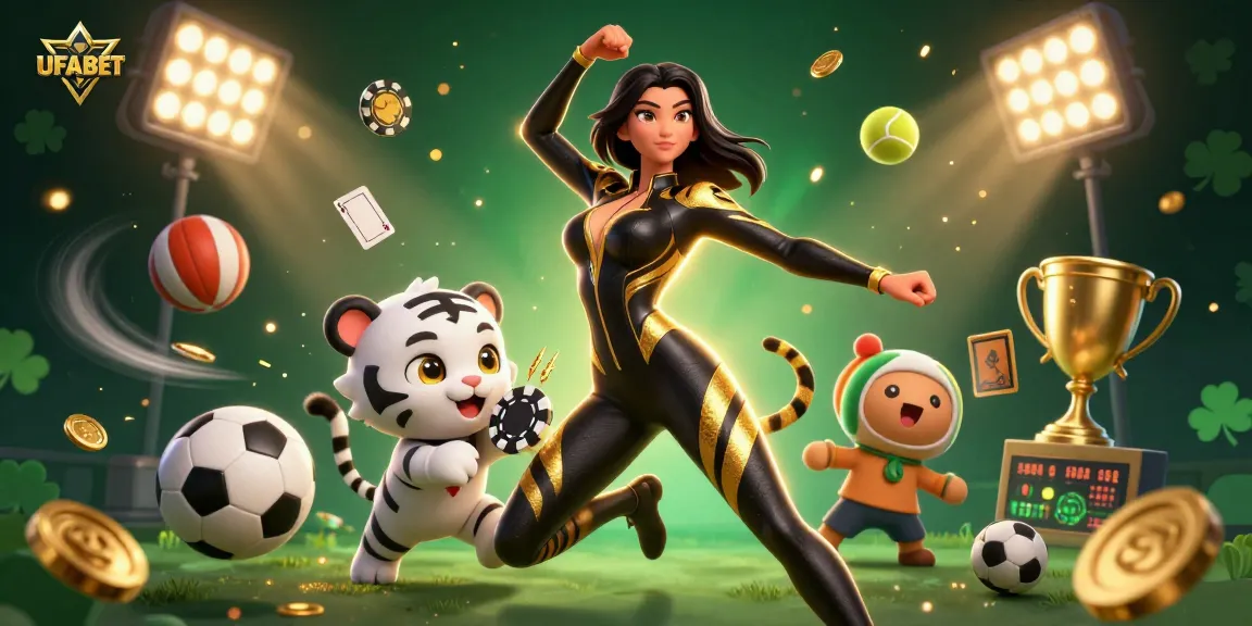 Bet on UFABET, where a stunning woman and baby tiger enhance your gaming experience.